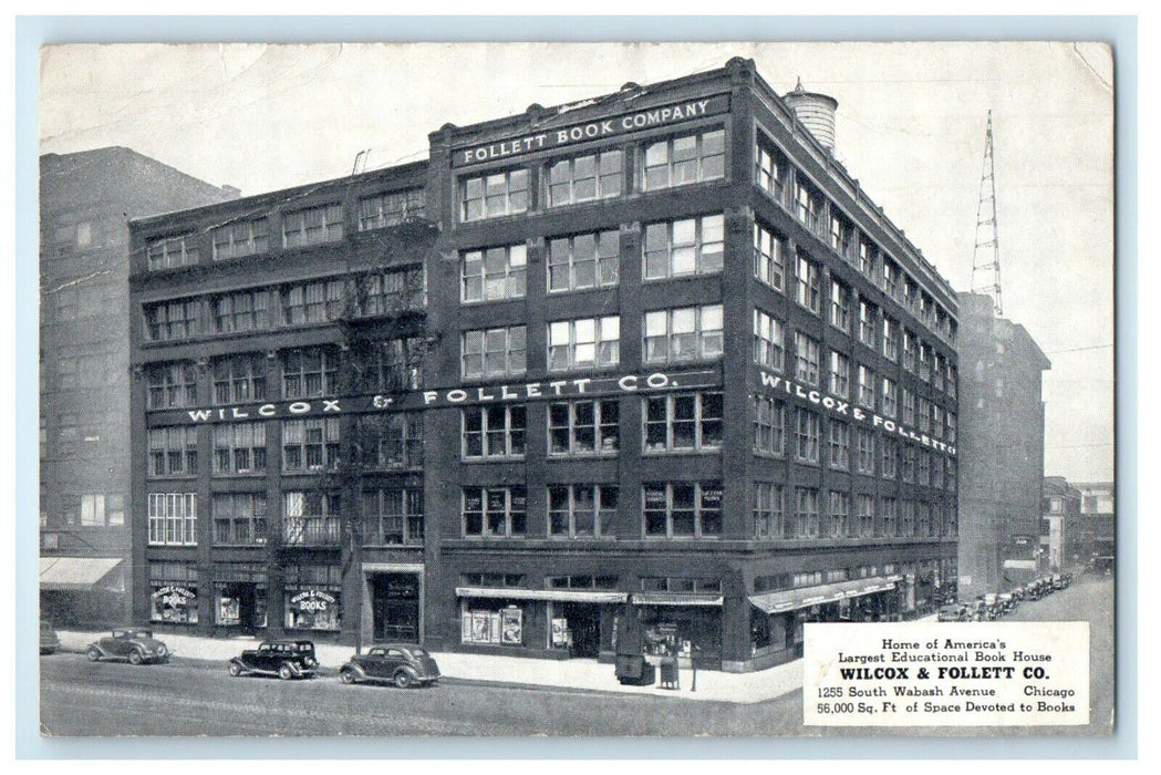 Chicago Illinois IL, Wilconx And  Follett Co. Educational Book Store Postcard