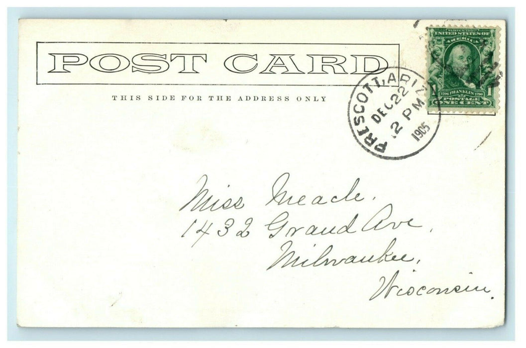 1905 Thumb Butte Prescott Arizona AZ Posted Antique Postcard