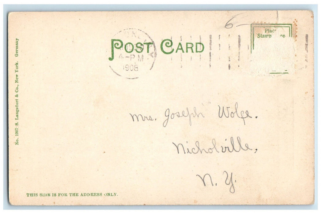 1908 St. Marks Episcopal Church, Malone New York NY Antique Posted Postcard