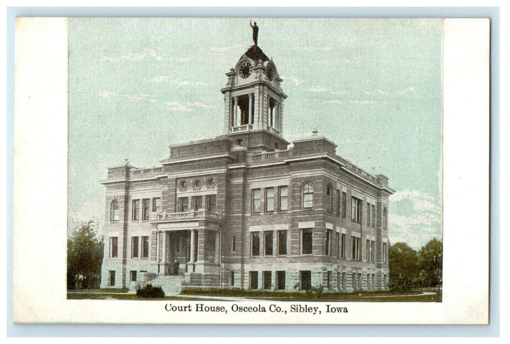 c1910s Court House, Osceola Co, Sibley, Iowa IA Unposted Postcard