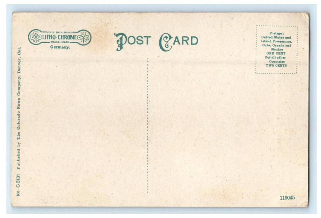 c1910 Entering Boulder Canon Chicago and North West Railway Postcard
