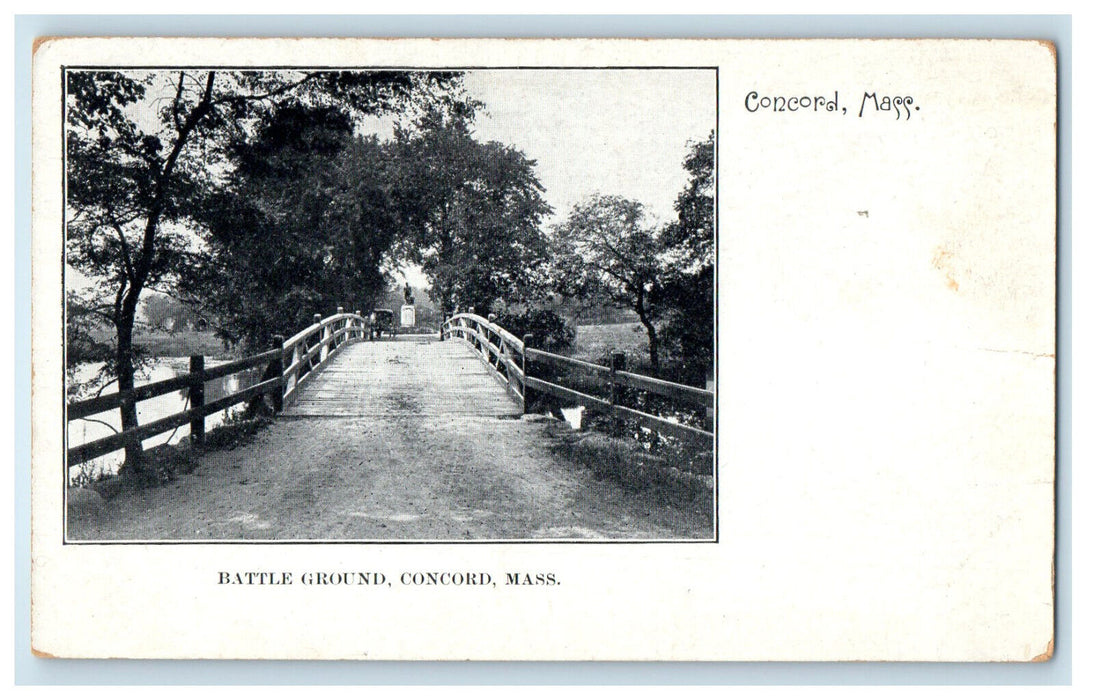 c1900s Battleground Concord Massachusetts MA Unposted Antique PMC Postcard