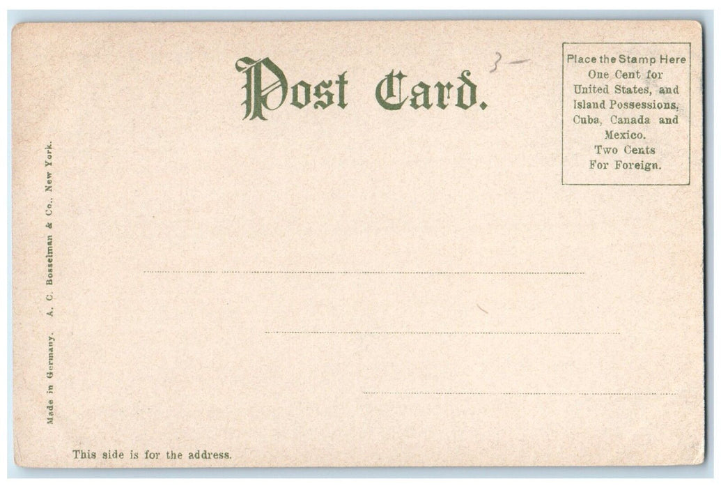 c1905's Free Public Library Building Worcester Massachusetts MA Postcard