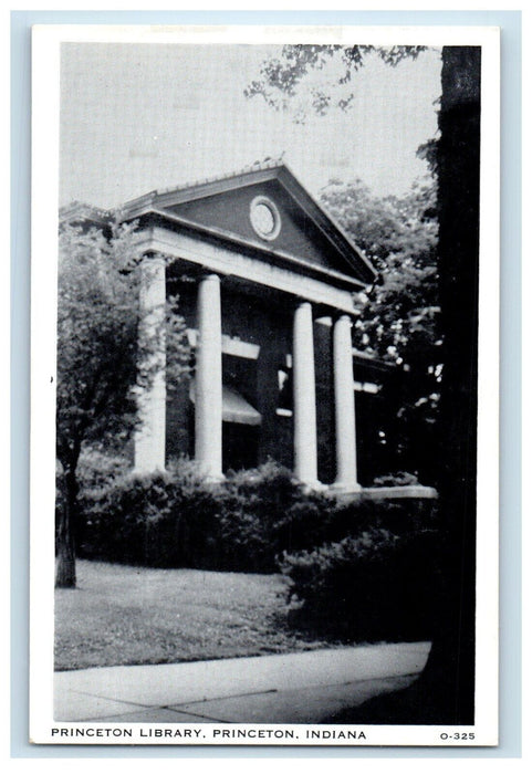 c1930's Princeton Library Princeton Indiana IN Unposted Vintage Postcard