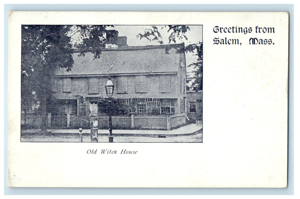 c1905 Old Witch House, Greetings from Salem Massachusetts MA Unposted Postcard