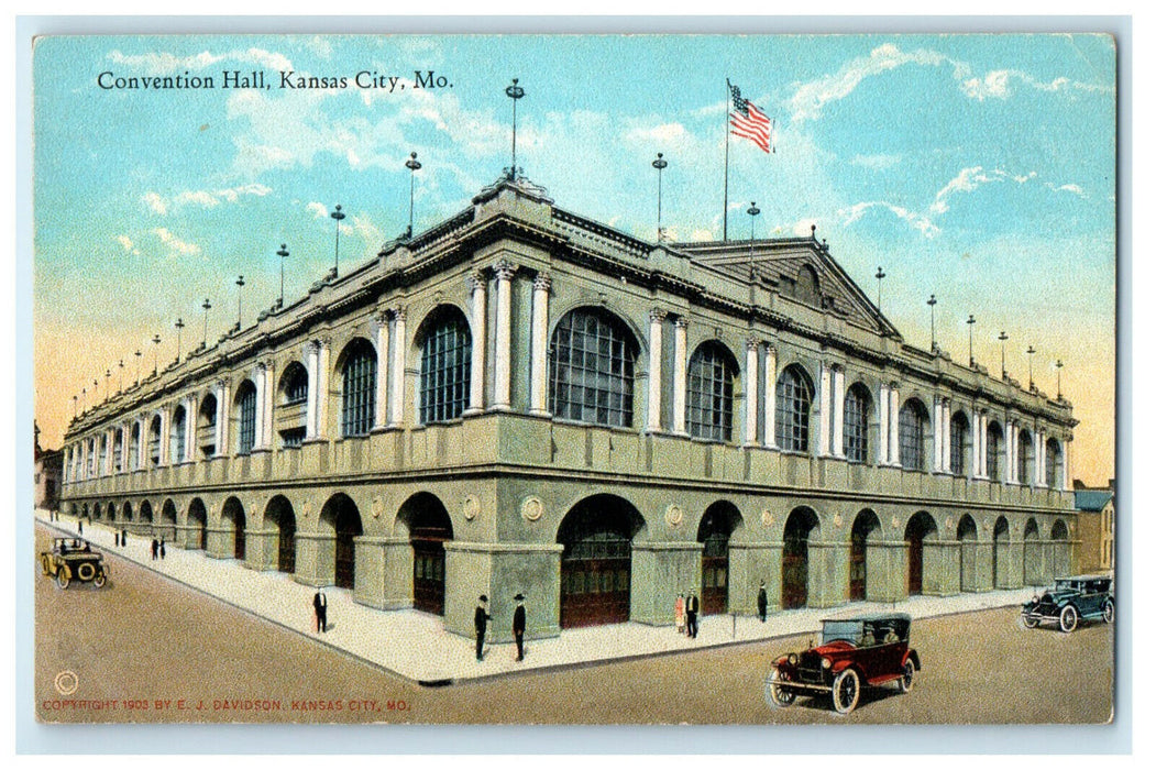 c1930s Convention Hall, Kansas City Missouri MO Unposted Postcard