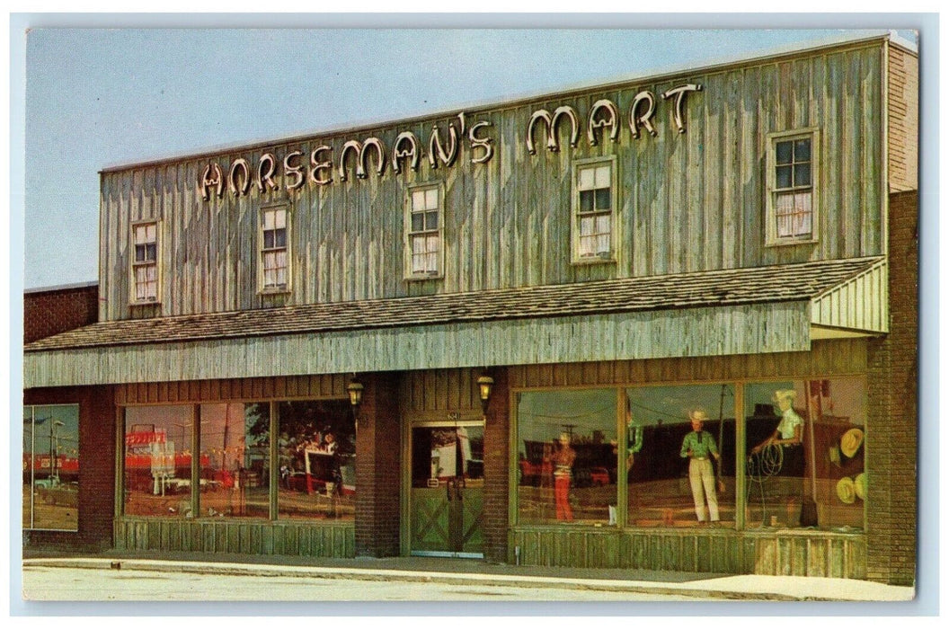 The Horseman's Mart Forest Lane Horse & Horseman Dallas Texas TX Postcard