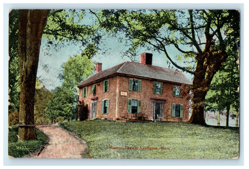 c1910s Munroe Tavern, Lexington, Massachusetts MA Unposted Antique Postcard