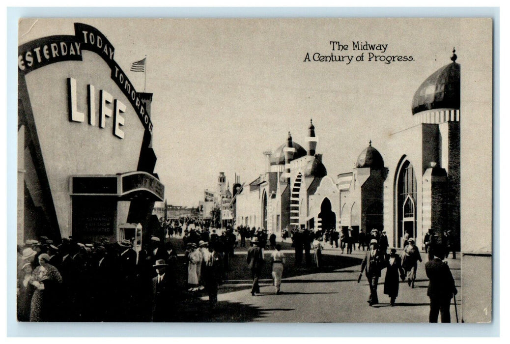 The Midway Century Of Progress World's Fair Chicago Illinois IL Postcard