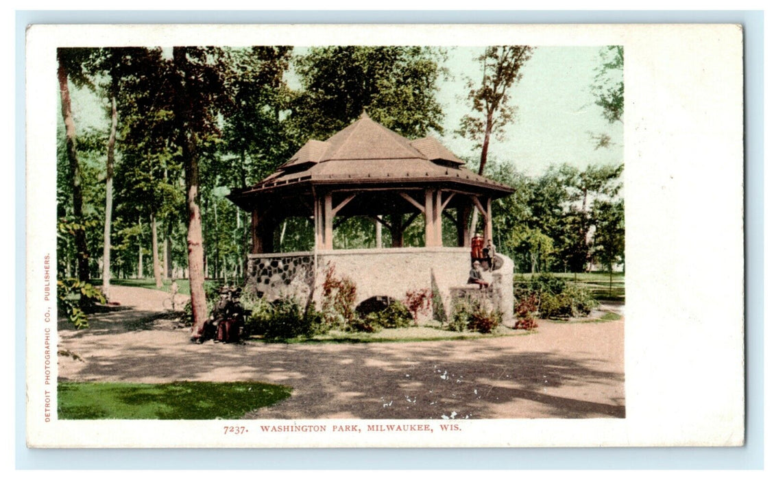 c1905 Washington Park Gazebo Milwaukee Wisconsin WI Antique Postcard