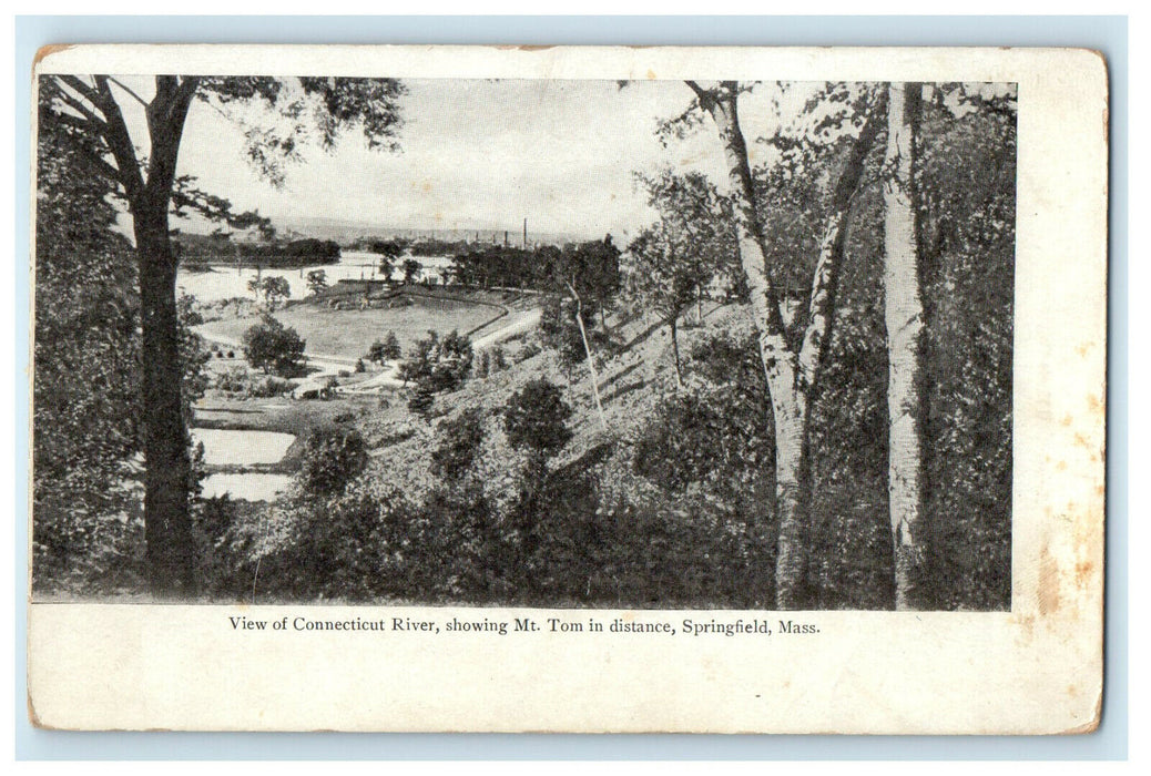 c1905s View of Connecticut River Springfield Massachusetts MA Antique Postcard