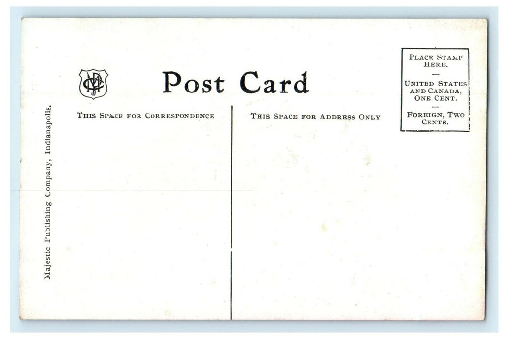 c1910's Post Office Street View Springfield Illinois IL Antique Postcard