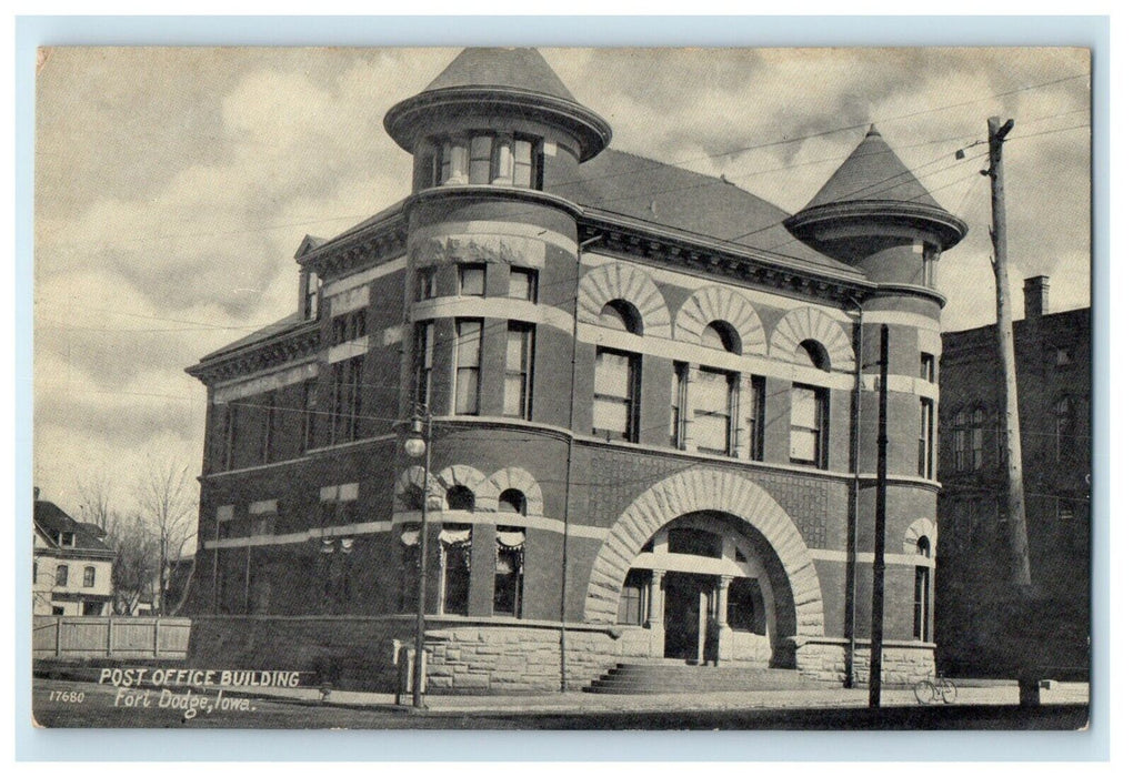 c1910's Post Office Building Fort Dodge Iowa IA Unposted Antique Postcard