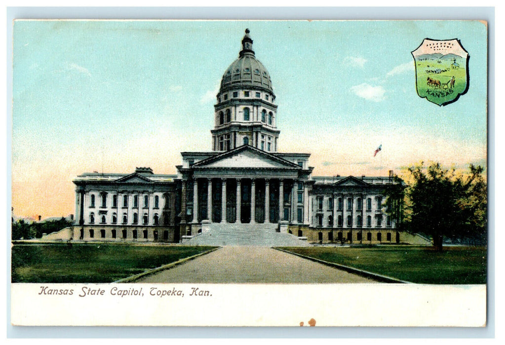 c1905s Kansas State Capitol, Topeka Kansas KS Unposted Antique Postcard