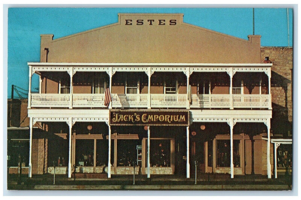 The Eates Building Jack's Emporium Street View Fredericksburg Texas TX Postcard