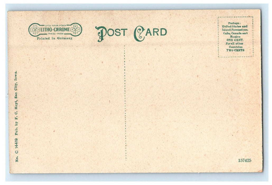 c1910s Sac County Court House, Sac City, Iowa IA Antique Unposted Postcard