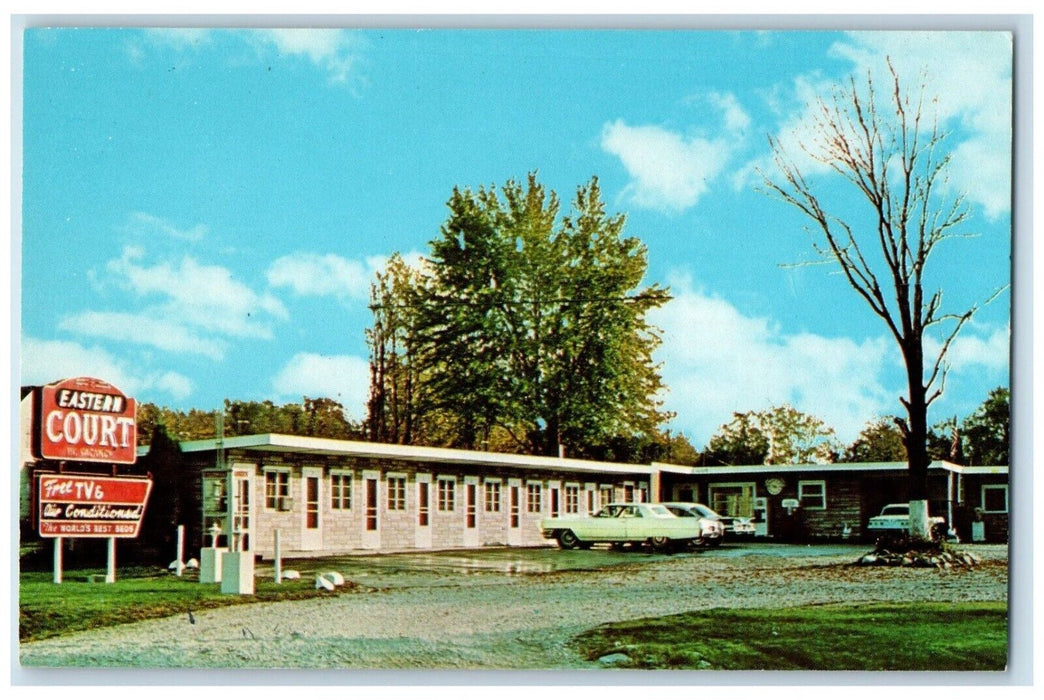c1950's Eastern Court Motel Cars New Haven Indiana IN Unposted Vintage Postcard