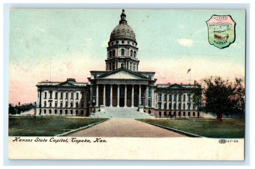 c1910s Kansas State Capitol Topeka Kansas KS Unposted Antique Postcard