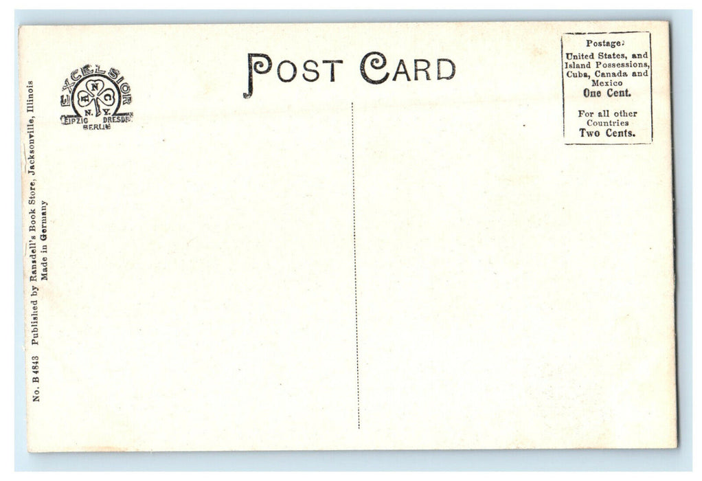 c1910s View of Court House, Jacksonville, Illinois IL Unposted Postcard