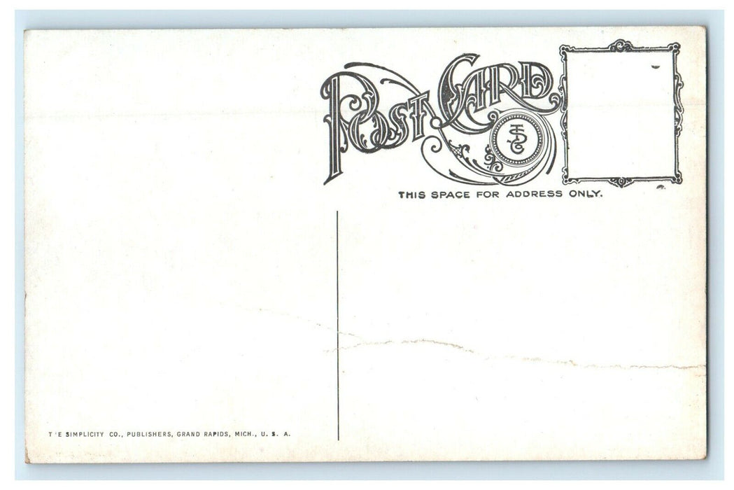 c1910's Post Office Street View Mason City Iowa IA Unposted Antique Postcard