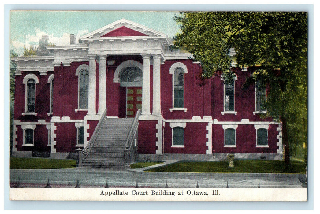 c1910s Appellate Court Building, Ottawa, Illinois IL Antique Unposted Postcard