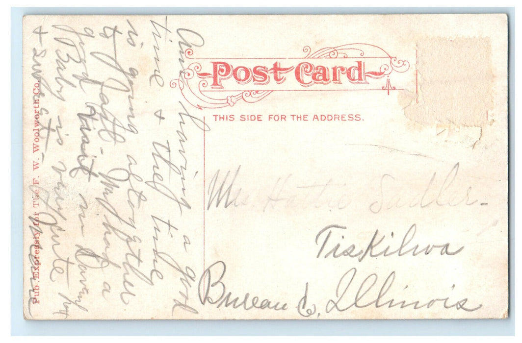 c1910s View from Locust Street Bridge, Des Moines Iowa IA Postcard