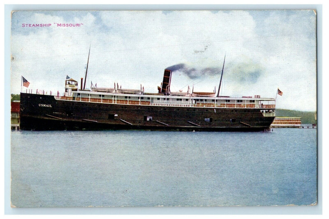 c1910's Steamship US Mail Missouri MO Unposted Antique Postcard