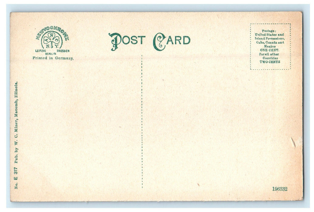 c1910 Public Library Macomb Illinois IL Antique Unposted Postcard
