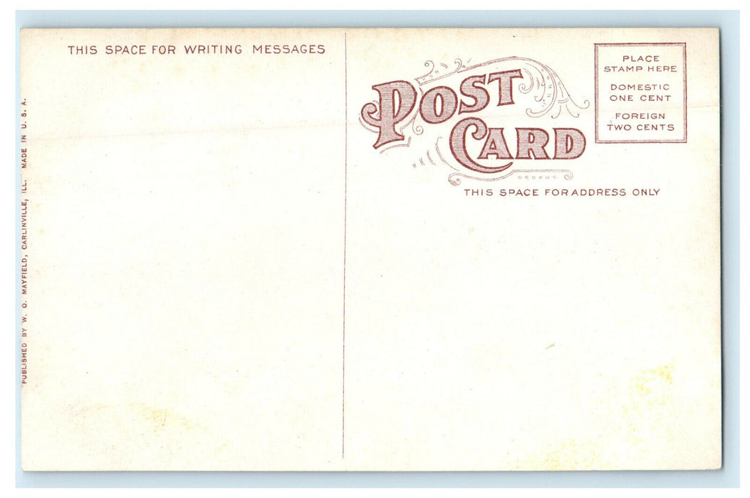 c1910s Court House, Carlinville, Illinois IL Antique Unposted Postcard
