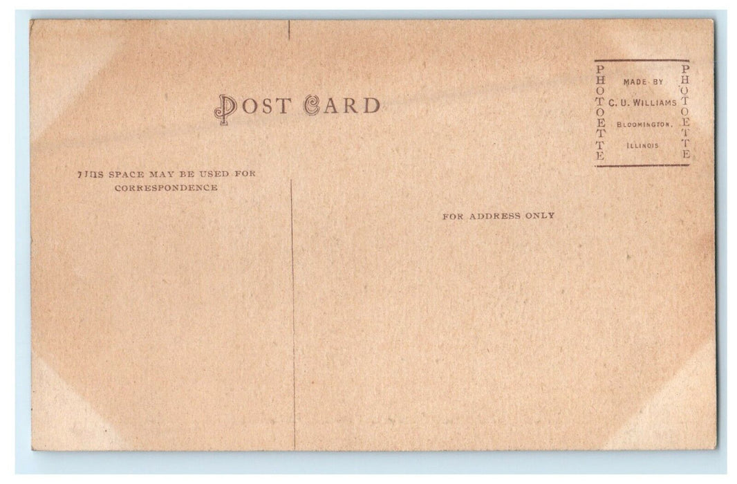 c1910's Post Office Street View Decatur Illinois IL Unposted Antique Postcard