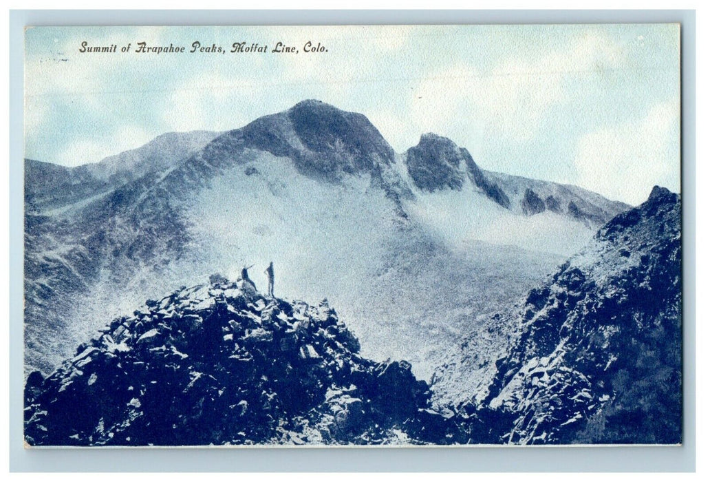 c1910's Summit Of Arapahoe Peaks Moffat Line Colorado CO Antique Postcard