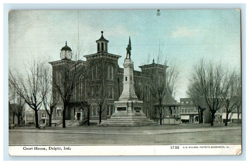c1910s Court House, Delphi, Iowa IA Unposted Antique Postcard