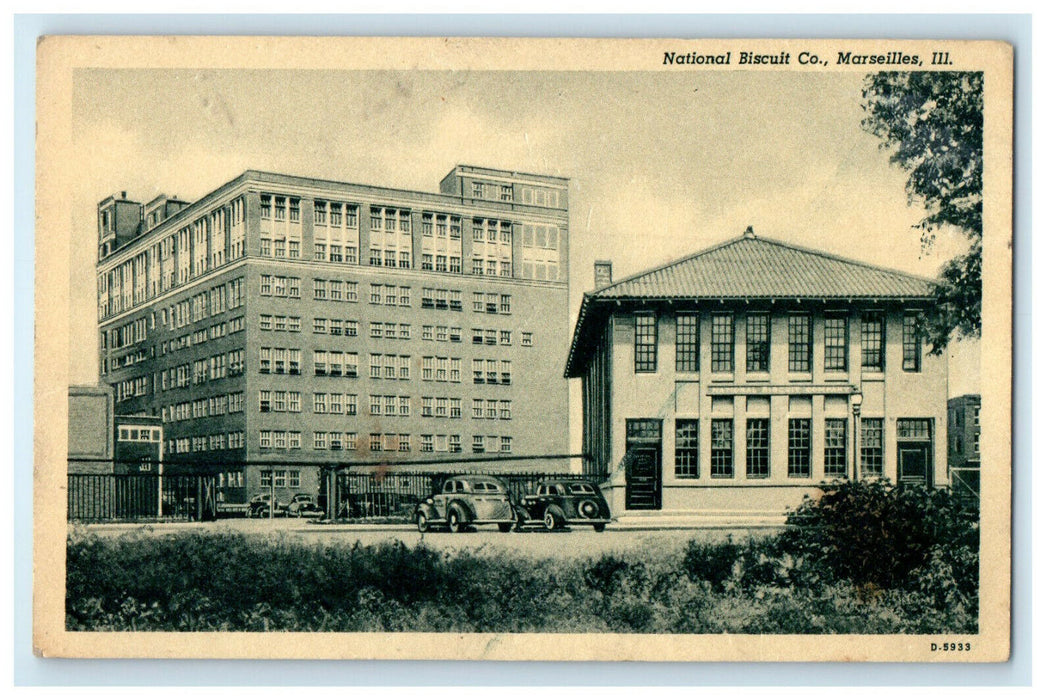 c1920s National Biscuit Co. Marseilles Illinois IL Vintage Unposted Postcard