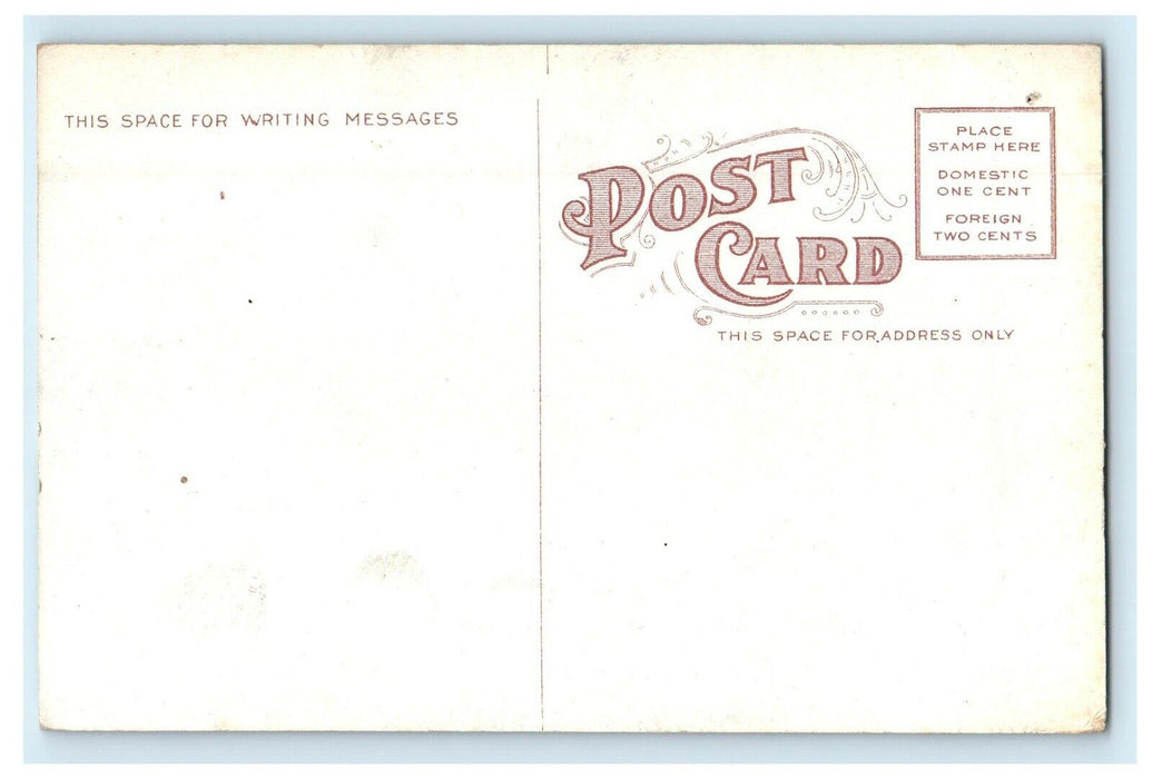 c1910's Post Office Street View Bloomington Illinois IL Antique Postcard