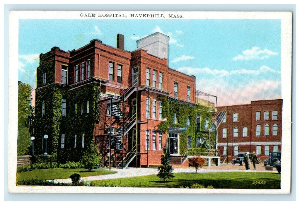 c1920 Gale Hospital Haverhill, Massachusetts MA Antique Postcard