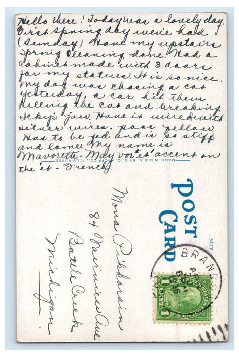 1936 Illinois Central Railroad Shops and Round House, Waterloo IA Postcard