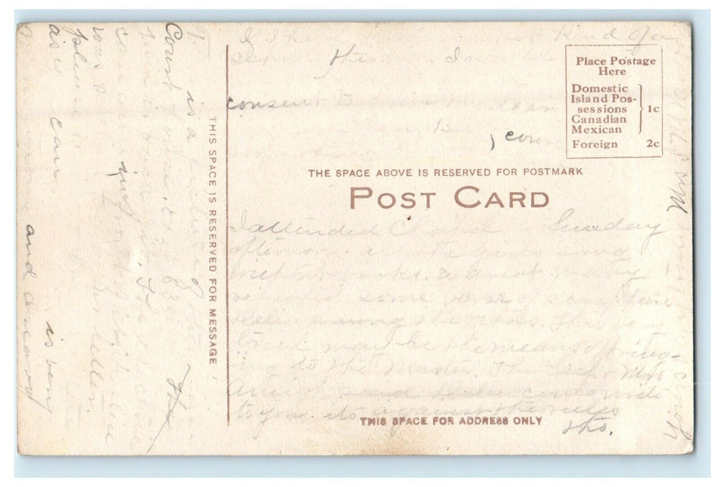 c1910's Kane County Court House Geneva Illinois IL Posted Antique Postcard