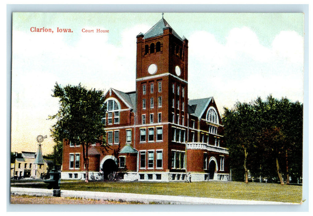 c1910s Court House, Clarion, Iowa IA Antique Unposted Postcard