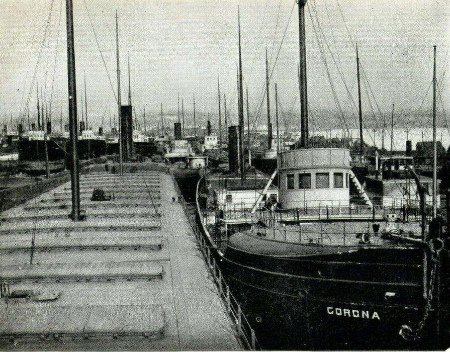 1905 Harbor Scene Superior Wisconsin WI Station A Boat Posted Antique Postcard