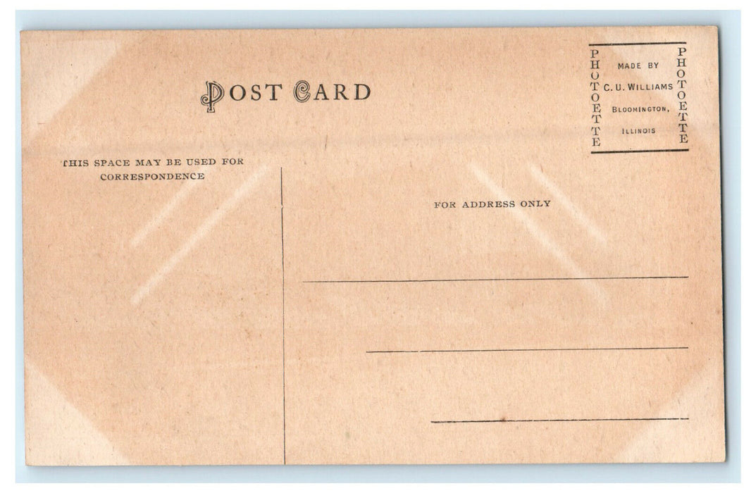 c1910s North Side Square Fairfield, Iowa IA Unposted Photoette Postcard