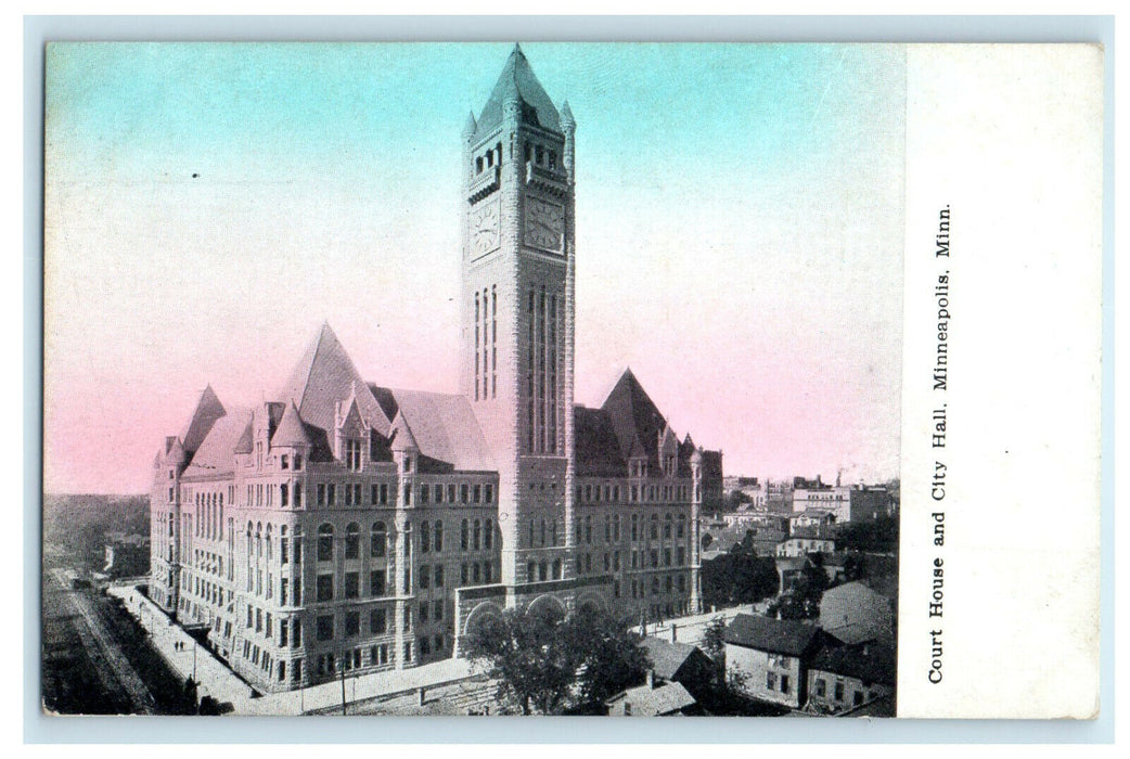 c1910s Court House and City Hall, Minneapolis Minnesota MN Unposted Postcard