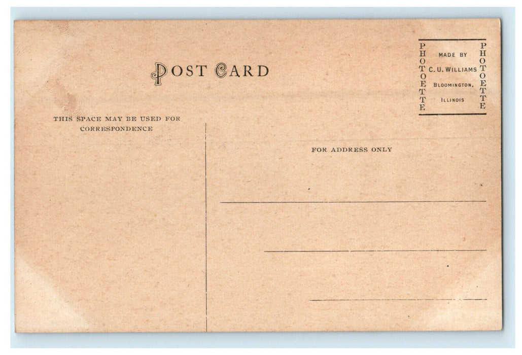 c1910 Public Library Tuscola Illinois IL Antique Unposted Postcard