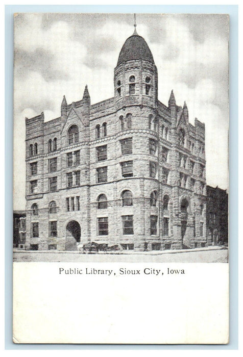 c1910's Public Library Sioux City Iowa IA Unposted Antique Postcard