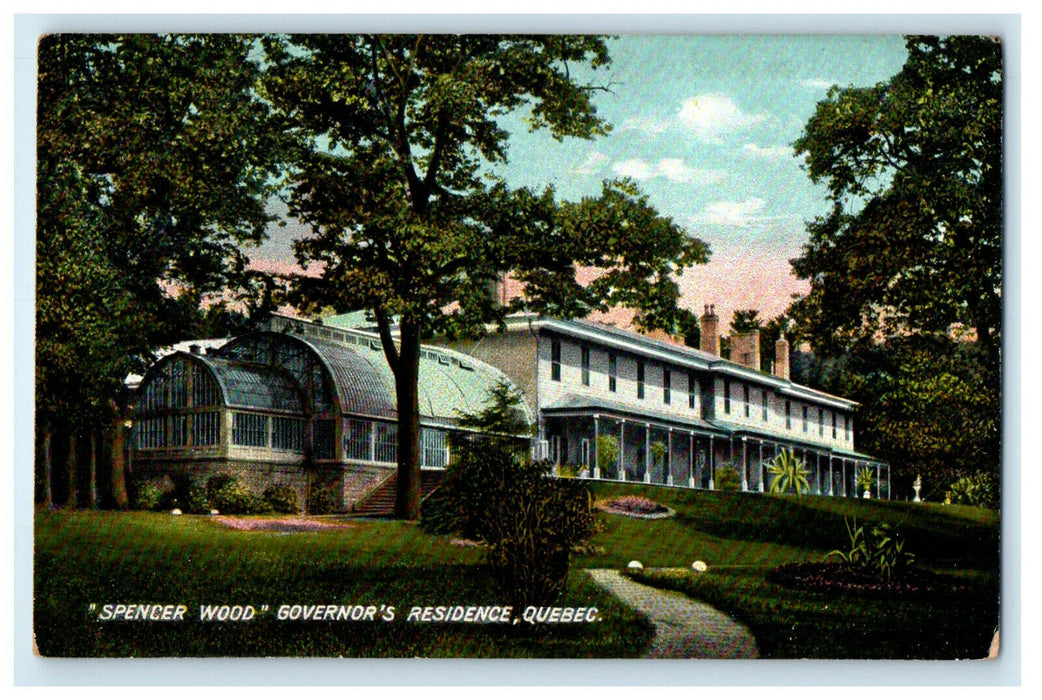 c1910 Spencer Wood Governor's Residence Quebec Canada CA Foreign Postcard