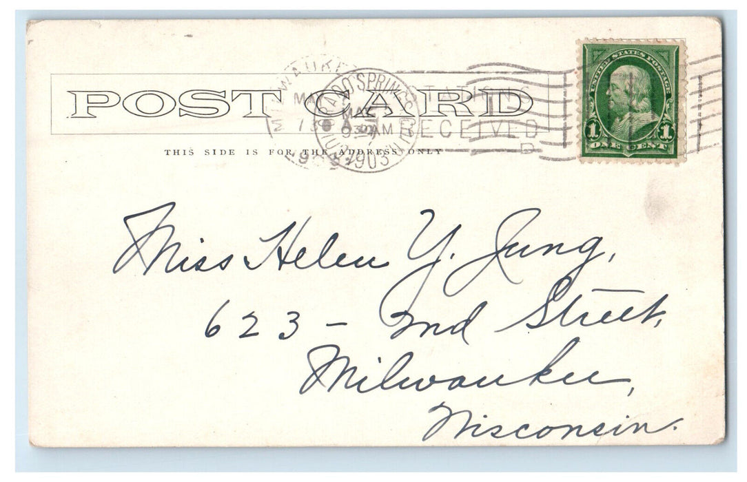 1903 Balanced Rock Garden of the Gods Colorado Springs CO Posted Postcard