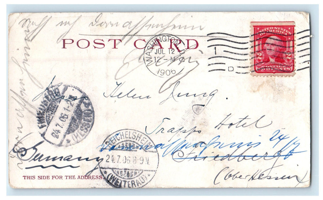 1906 Showing Vedder's "Minerva" Library of Congress Washington DC Postcard