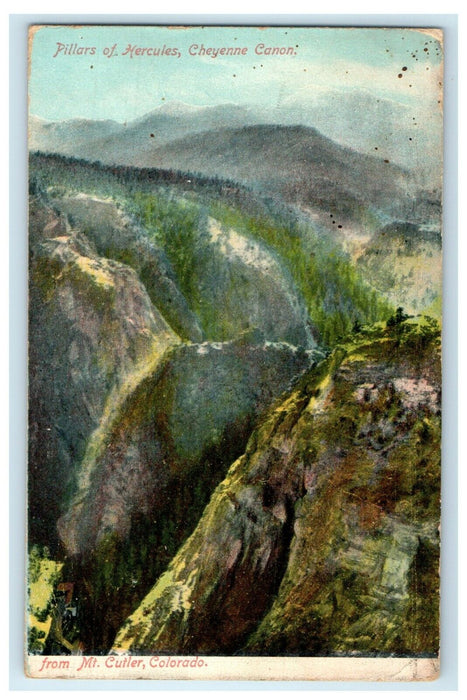 c1910's Pillars Of Hercules Cheyenne Canon Colorado CO Postcard