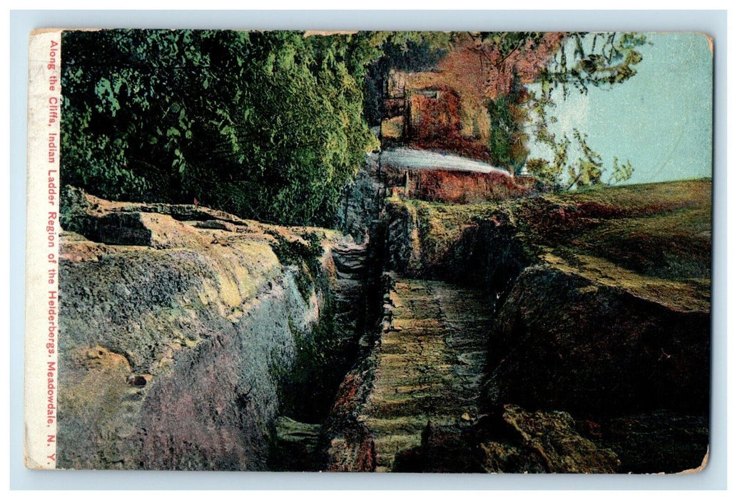 1910 Cliffs Indian Ladder Region Of Helderbergs Meadowdale New York NY Postcard