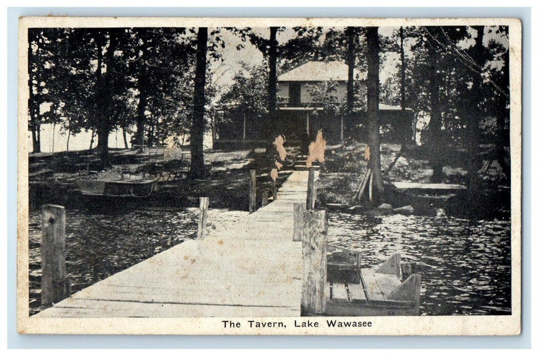1924 The Tavern Lake Wawasee Syracuse Indiana IN Posted Vintage Postcard