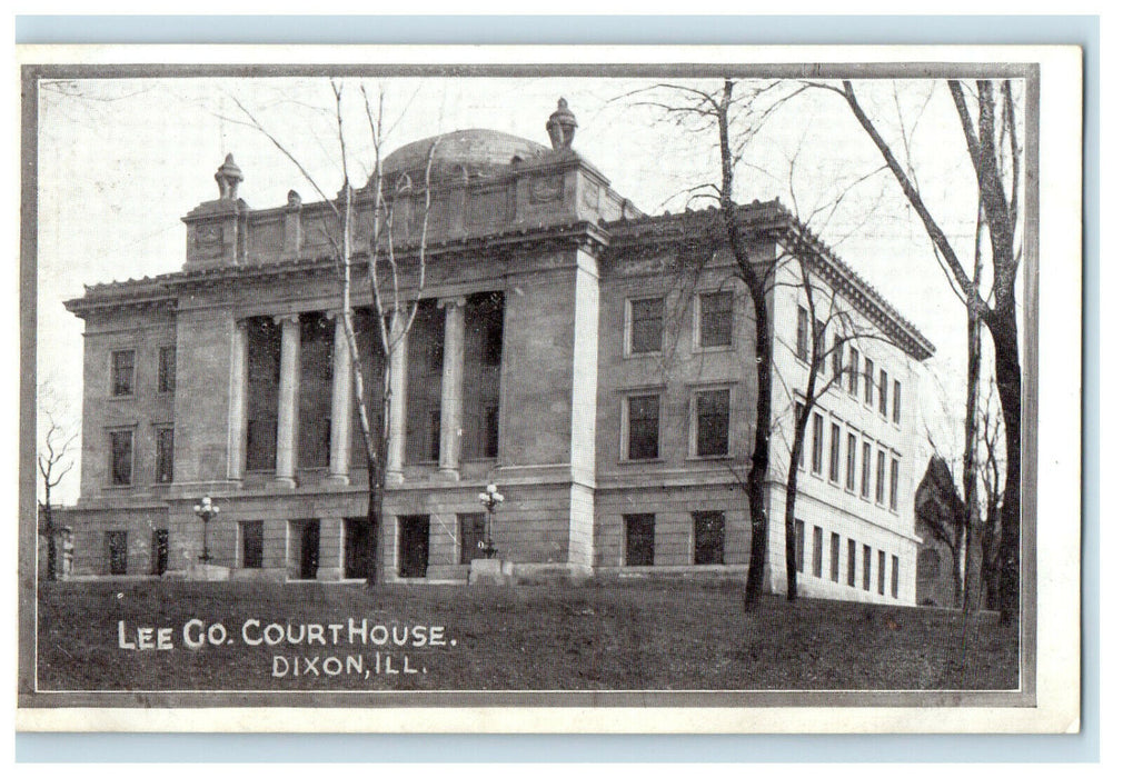 c1910s Lee County Court House, Dixon, Illinois IL Antique Unposted Postcard
